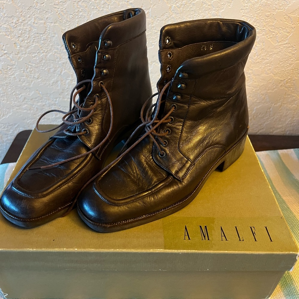 Vintage Amalfi (Italian) Real Leather Coffee Covered … Gem